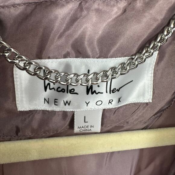 NEW Nicole Miller New York Ombré Puffer Jacket Front Zip Sz large - Picture 7 of 9